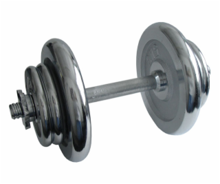 ACRA Nakládací činka jednoruční, chromová 17 kg - 25 mm