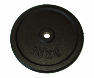 Litinový kotouč (závaží) na činky 15kg - 30mm