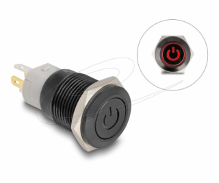 Delock Push Switch pro instalaci černý 16 mm 12 V 5 x páj...