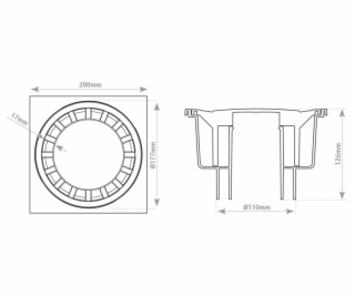 Křehké ACO 20x20 A15, ABS plast