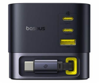 Nabíječka do sítě Baseus Super GaN 100W s navíjecím kabel...