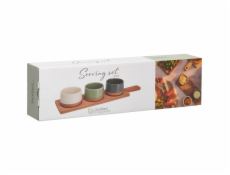 Sada misek na pochutiny servírovací s prkénkem 3 ks KO-210001110