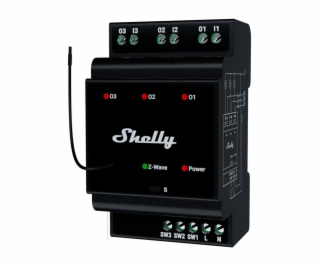 Shelly Qubino Wave Pro 3 Z-Wave 3kanálové relé na DIN lištu