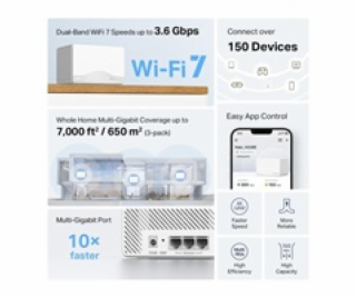 MERCUSYS Halo H25BE(2-pack) WiFi7 Mesh (BE3600,2,4GHz/5GH...