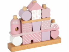 small foot Nasazování na tyč Domeček růžový