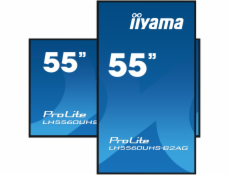iiyama ProLite LH5560UHS-B2AG - 55  Trída úhloprícky (54.6  zobrazitelný) displej LCD s LED podsvícením - digital signage - s vestavený prehrávac médií SoC - 4K UHD (2160p) 3840 x 2160 - cerný rám s m