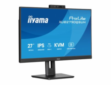 iiyama ProLite XUB2790QSUH-B2 - LED monitor - 27  - 2560 x 1440 QHD @ 100 Hz - IPS - 250 cd/m? - 1300:1 - 0.4 ms - HDMI, DisplayPort, USB-C - reproduktory - cerná, matná