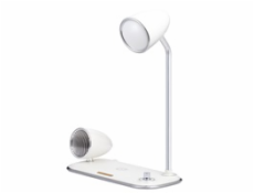 WG - Led lampička s bezdrátovým nabíjením a bluetooth speakerem WG Retro Kathie, bílá