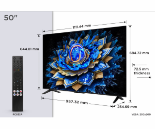 TCL 50T69C SMART TV 50  QLED/4K UHD/Direct LED/3xHDMI/USB...