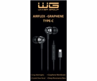 WG - Sluchátka s konektorem Type-C, drátové, černá
