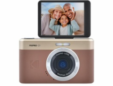 Kodak 13MP digitální fotoaparát s videozáznamem 1080p, 4x zoom, výklopný 2,8  displej / Pixpro C1 / Hnědý