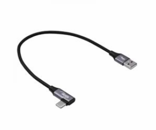 Akyga kabel USB A + USB type C mesh, 30cm