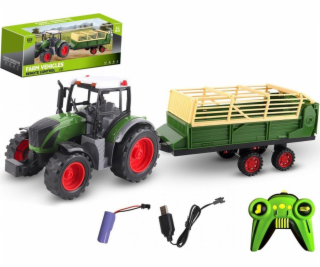 Madej R/C traktor s přívěsem a USB nabíjením