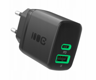 Green Cell 30W nabíječka do zásuvky 1x USB-C 1x USB-A černá