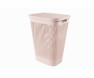 Koš na prádlo Curver Pure 55 l růžový s víkem