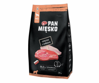 PAN MIĘSKO Veal with turkey XS - suché krmivo pro psy - 20kg