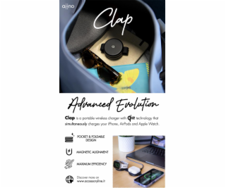 Aiino - Clap 3 in 1 Wireless charger with Qi2 - Black