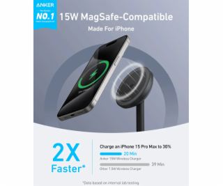 Bezdrátový nabíjecí stojánek Anker MagGo A25X1 15W černý