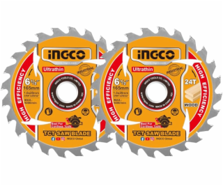 Ingco kotouč pilový 165 x 1 mm, 2ks