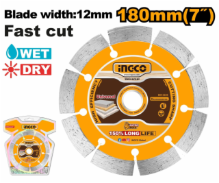 Ingco kotouč diamantový 180 x 12 mm