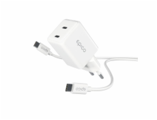 Epico UltraBoost GaN 35W síťová rychlonabíječka EA35 + 1,2m USB-C kabel - bílá