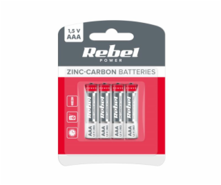 Baterie AAA (R03) Zn-Cl REBEL 4ks / blistr BAT0080B