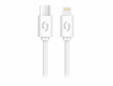 Datový kabel ALIGATOR POWER 30W, USB-C/Lightning 3A, 2,5m bílý