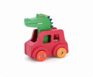 Vilac Dřevěné autíčko s klaksonem Krokodýl