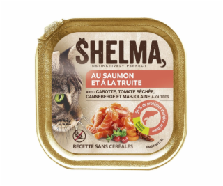 SHELMA Salmon and trout pate - mokré krmivo pro kočky - 100g