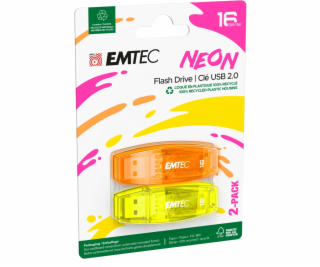 Emtec USB2.0 C410 16GB Neon 2 pcs