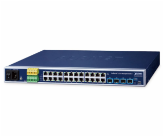 Planet IGS-R4215-24T4X průmyslový L2/L4 switch, 24x1Gb, 4...
