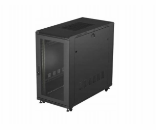 Lanberg 19  22U 600x1200 černá stojící racková skříň s pe...