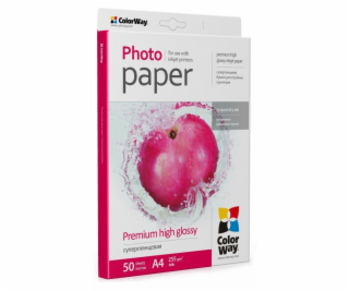 COLORWAY fotopapír/ premium high glossy 255g/m2, A4/ 50 kusů