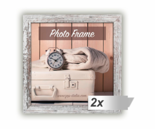 2x1 ZEP Nelson 6 weiß/br.  20x20 Holz Bilderrahmen       ...