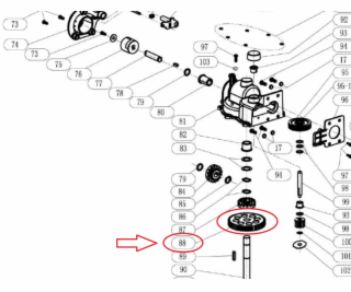 Převodové kolo do kuchyňského robota DO9070KR-88
