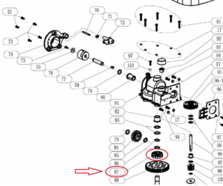Převodové kolo do kuchyňského robota DO9070KR-87