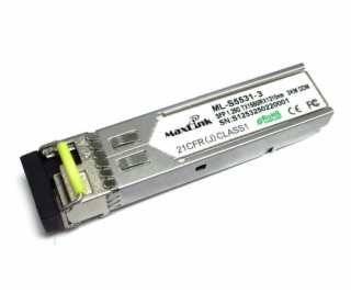 MaxLink 1.25G SFP optický modul, WDM(BiDi), SM, Tx 1550/R...