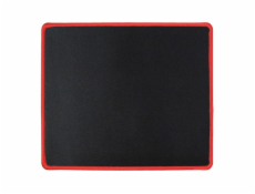DeTech Podložka pod myš L16, 210 x 250 x 2mm - černá, okraje červené Herní podložka pod myš, Rozměry: 210 x 250 x 2mm, Protiskluzový gumový kryt