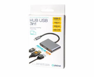 PLATINET USB-C 3.2 GEN2 10GB/S HUB 3IN1 HDMI 4K USB-C PD ...