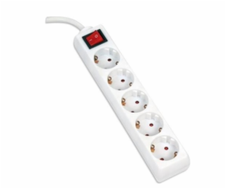 OMEGA Prodlužovací zásuvková lišta s 5 zásuvkami WITH BAS...