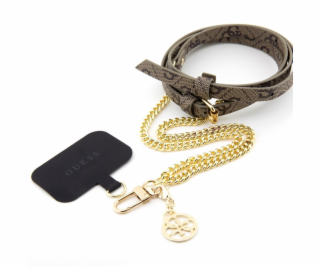 Guess Crossbody Popruh PU 4G Chain with Charm Gold/Brown ...