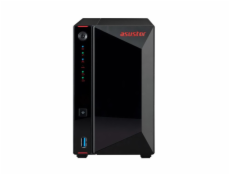 Asustor Nimbustor 2-AS5202T 2x HDD 1TB disky WD RED v součásti balení. NAS - pro domácnosti,  procesor s frekvencí 2 GHz, paměť RAM DDR4 2 GB, 2× LAN, 3× USB 3.0, 1× HDMI, podporuje cloud server, nah