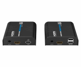 PremiumCord 4K@60Hz HDMI KVM extender s USB 2.0 na 120m p...