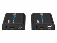 PremiumCord 4K@60Hz HDMI KVM extender s USB 2.0 na 120m přes LAN síť, over IP