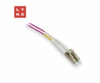 LYNX duplexní patch kabel MM, OM4, LC/LC, 50/125µm, 0,5m