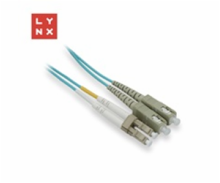 LYNX duplexní patch kabel MM, OM3, LC/SC, 50/125µm, 10m