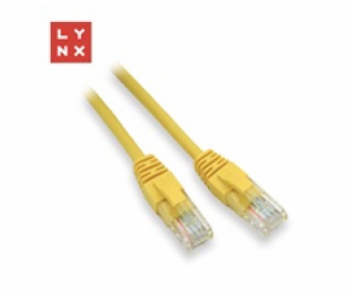 LYNX UTP patch kabel Cat5e, PVC, CCA, 2m, žlutý