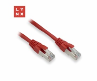 LYNX FTP patch kabel Cat5e PVC, CCA, 0,1m, červený (balen...