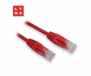 LYNX UTP patch kabel Cat5e, PVC, CCA, 0,3m, červený (bale...