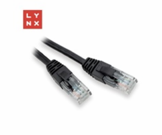 LYNX UTP patch kabel Cat5e, PVC, CCA, 15m, černý